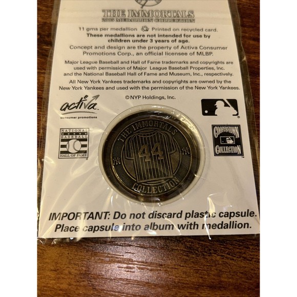 Reggie Jackson The Immortal’s 2005 Medallion Baseball Hall of Fame Yankees Coin - Picture 6 of 9